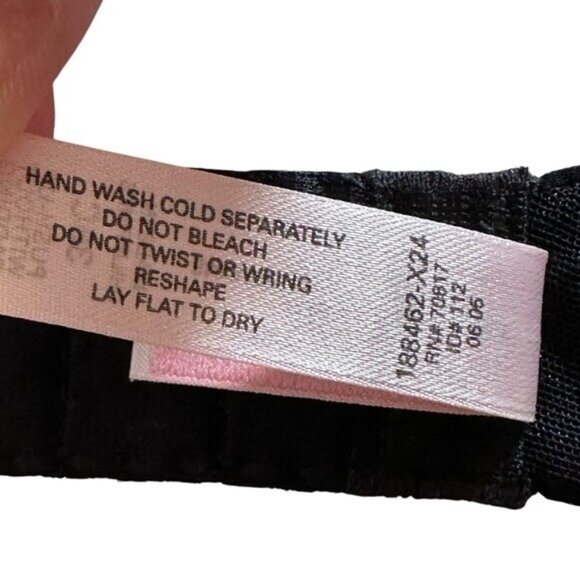 Victoria's Secret 36C Bra Very Sexy Push Up Without Padding Black Lace Floral - Picture 6 of 8